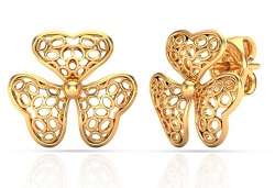 Gold Ear Studs Jewellery Designs